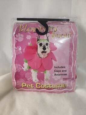 Halloween Costume Small Pet BLOOMIN SNOUT Has Cape And Hat Antenna Sz S